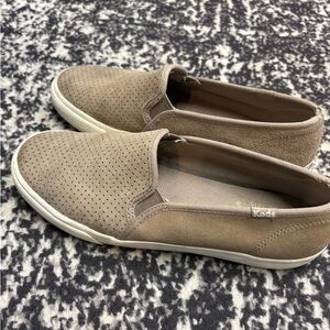 Keds Tan Slip-On Sneakers with Cushioned Sole